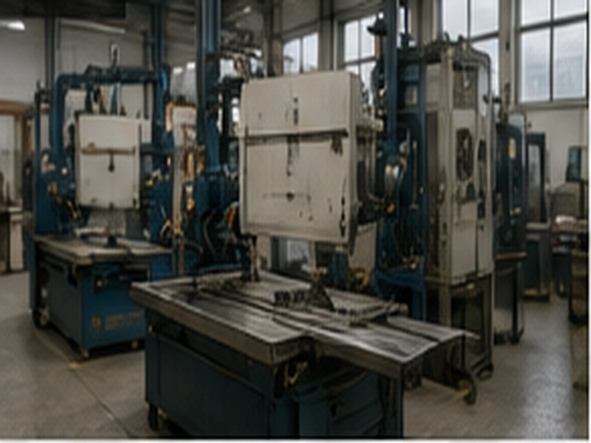 Industriemaschinen in einer Werkhalle